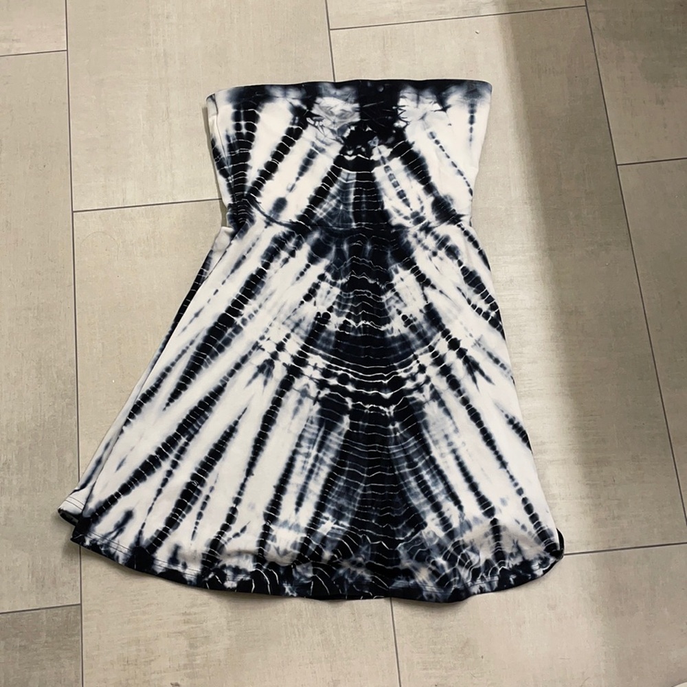 Express blue tye dye dress